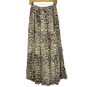 Painted Pony Tiered Maxi Skirt OS Animal Print Festival 90s Broomstick Boho Y2K